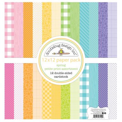 Doodlebug Hippity Hoppity Designpapier - Petite Print Assortment